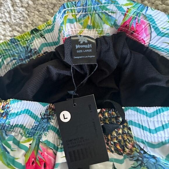 YoungLA  Mens lightweight lined shorts,  Fun Print, Lightweight, NWT - Picture 4 of 4